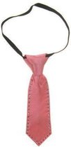Mini stropdas roze met strass stenen