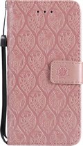 Apple iPhone 7 - 8 Bookcase - Roze - Bloemen - Portemonnee Hoesje