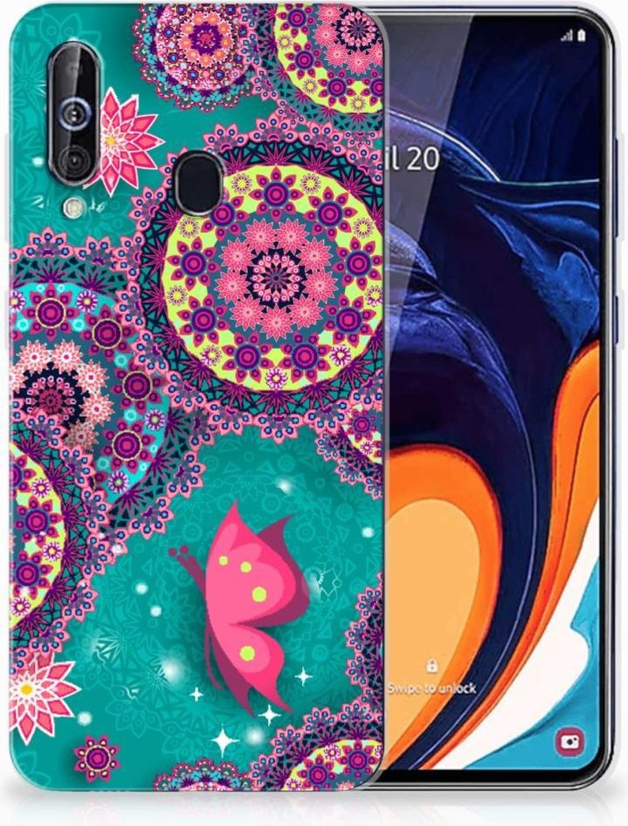 Samsung Galaxy A60 Hoesje maken Cirkels en Vlinders