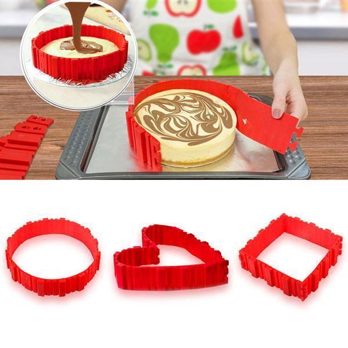 Veex Bake Snake - silicone bakvorm - Magic bake snake - flexibele bakvorm