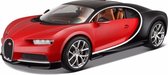 Speelgoed modelauto Bugatti Chiron 1:18 rood