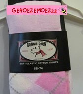 Bonnie Doon maillot roze ruit mt 68-74
