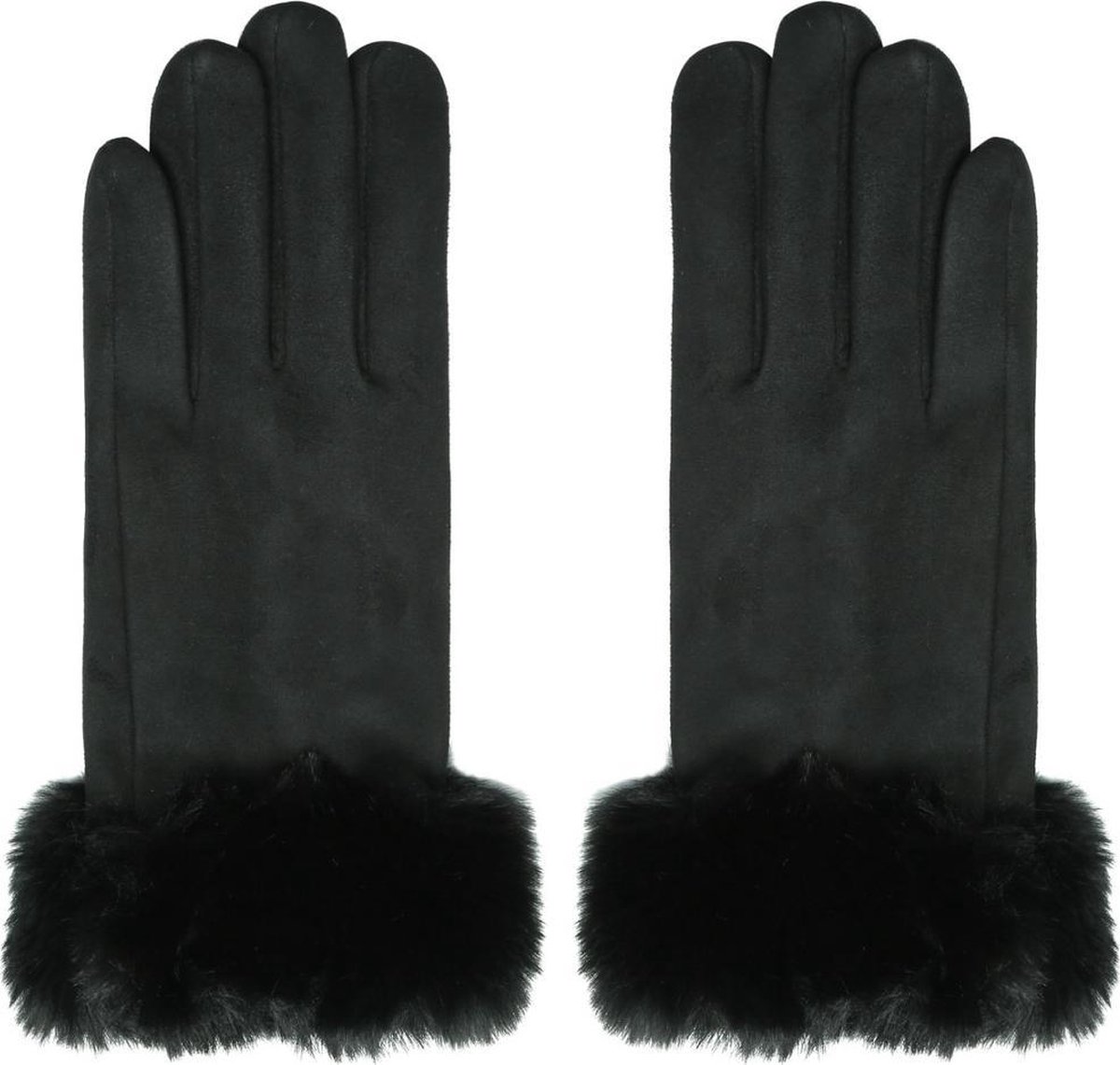 Handschoenen - Elegantie - Zwart met nep bont | bol.com