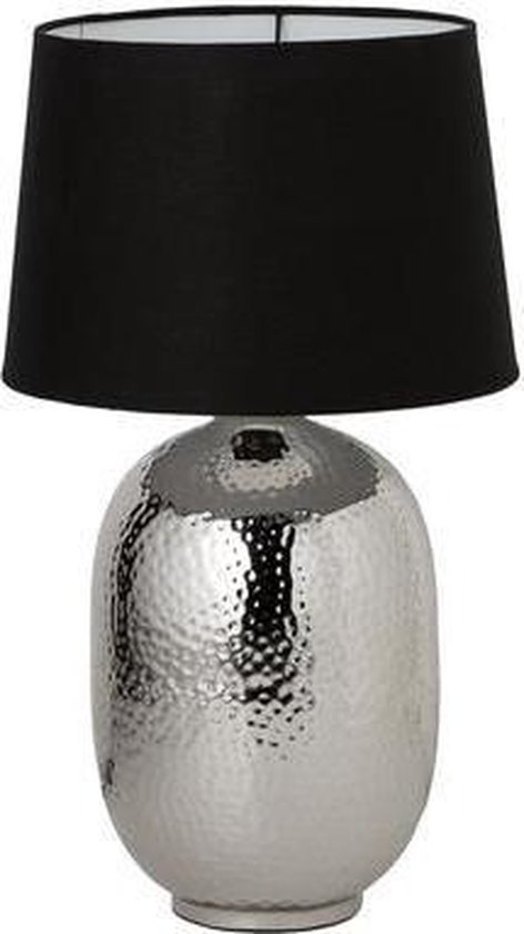 Gloed van mening zijn inleveren Glamoureuze tafellamp Agadir met zilverkleurige voet |luxe statement-lampen  met... | bol.com