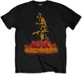AC/DC Heren Tshirt -S- Bonfire Zwart