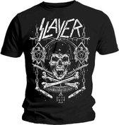 Slayer - Skull & Bones Revised heren unisex T-shirt zwart - XL