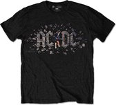 AC / DC Hommes Tshirt -M- Ceux sur le point de Rock Black
