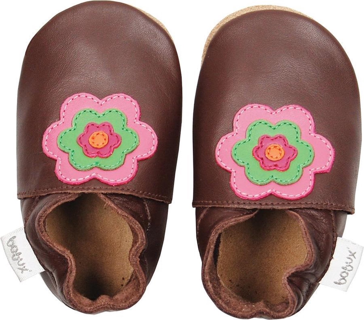 Bobux babyslofjes Chocolate flower power XL (17 7 cm)
