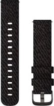 Quick release nylon polsband - 20mm - Zwart geweven