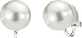 Osira Pearl Earclip Ladies 12mm couleur argent crème - 118006 / L