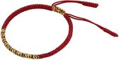 Premium handgeknoopte Tibetaanse armband - Bordeaux Rood Multi Kleur