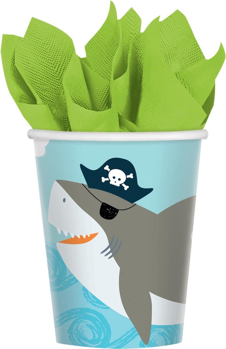 Amscan Feestbekers Ahoy Birthday 250 Ml 8 Stuks