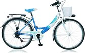 Meisjesfietsen Diva  35 Cm  24 inch 6 Speed  Blue White