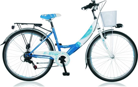 Bicyclettes Fille Diva 35 Cm 24 pouces 6 Vitesses Bleu Blanc | bol.com