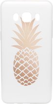 ADEL Siliconen Back Cover Softcase Hoesje Geschikt Voor Samsung Galaxy J5 (2016) - Gouden Ananas