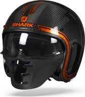 Casque Shark S-Drak CarbonCarbon Chrome Orange Duo Jet - Casque de moto - Taille S