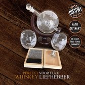 Complete Whiskey Set met Whisky Karaf, Glazen, Stones en schenktuit