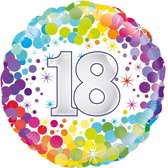 Folieballon 18th Colourful Confetti Birthday