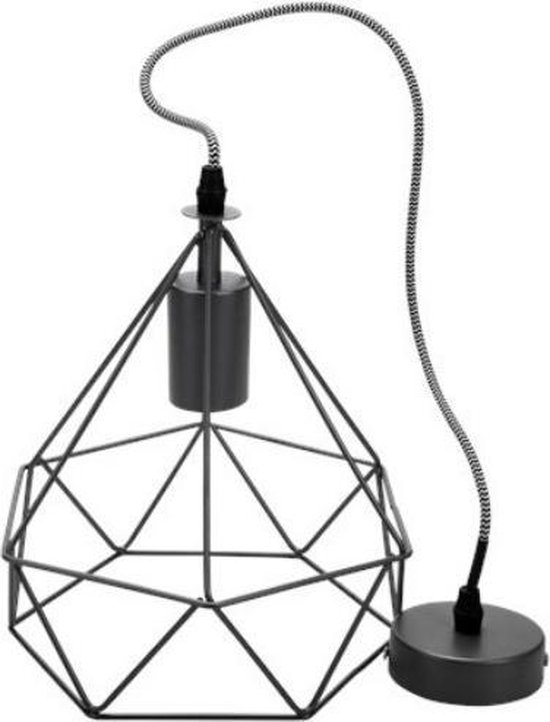 Ventileren lila Kietelen Zwarte Aurosens hanglamp - hang lamp decoratie sfeer verlichting plafond  lamp | bol.com