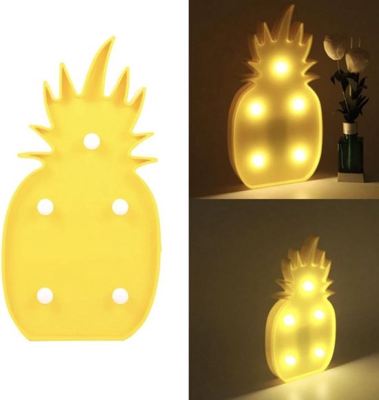 ananas lamp van Versteeg® - Pineapple Light - - decoratie lamp - Geel - Led lamp | bol.com