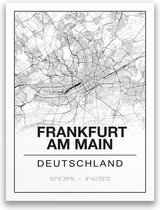 Poster/plattegrond FRANKFURT - A4