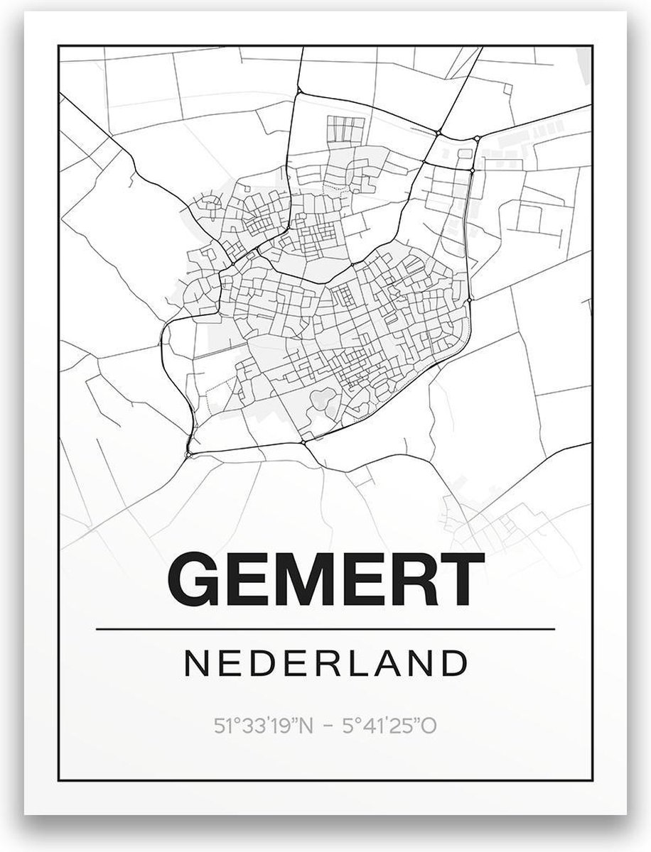 Poster/plattegrond GEMERT - A4