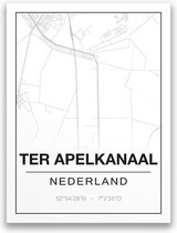 Poster/plattegrond TERAPELKANAAL - A4