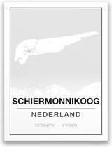 Poster/plattegrond SCHIERMONNIKOOG - A4