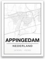 Poster/plattegrond APPINGEDAM - A4