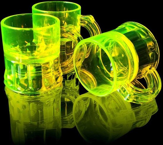 Shotglaasjes - Borrelglaasjes – Shotglaasjes plastic – Shotglazen –  Fluoriserend geel... | bol.com