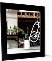 - Exclusives - spiegel houten lijst zwart - 200x180 - spiegels XL - staand en ophangbaar
