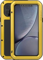 Apple iPhone 11 Pro Max hoes - Love Mei - Metalen extreme protection case - Geel - GSM Hoes - Telefoonhoes Geschikt Voor: Apple iPhone 11 Pro Max