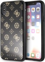 Guess Glitter Peony Hard Case - Apple iPhone X/XS (5,8") - Zwart