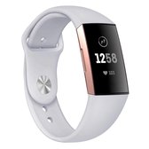 Fitbit Charge 3 & 4 Sport Band  Grijs - Maat: ML