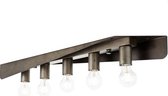 BRILLIANT lamp Nux plafondlamp 5-lichts antiek / zwart | 5x A60, E27, 40W, geschikt voor standaardlampen (niet inbegrepen) | Schaal A ++ tot E | Geschikt voor LED-lampen