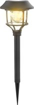 LED Priklamp met Zonne-energie - Aigi Haki - 0.08W - Warm Wit 3000K - Mat Zwart - Kunststof - BSE
