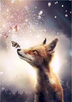 Fox Plexiglas 70x100 cm botanische jungle dieren wanddecoratie