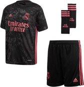 Kinder Voetbaluitrusting Set Real Madrid Adidas 3 Y KIT Zwart (3 pcs)