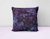 Kussenhoes - Paarse bloemen - Woon accessoire - 40 x 40 cm