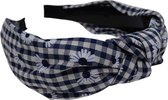 Jessidress Elegante Dames Haar Diadeem Foulard Style Hoofdband - Donker Blauw