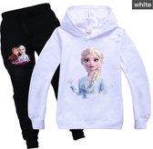 Trainingspak - Outfit - Meisjes - Wit - Maat 120