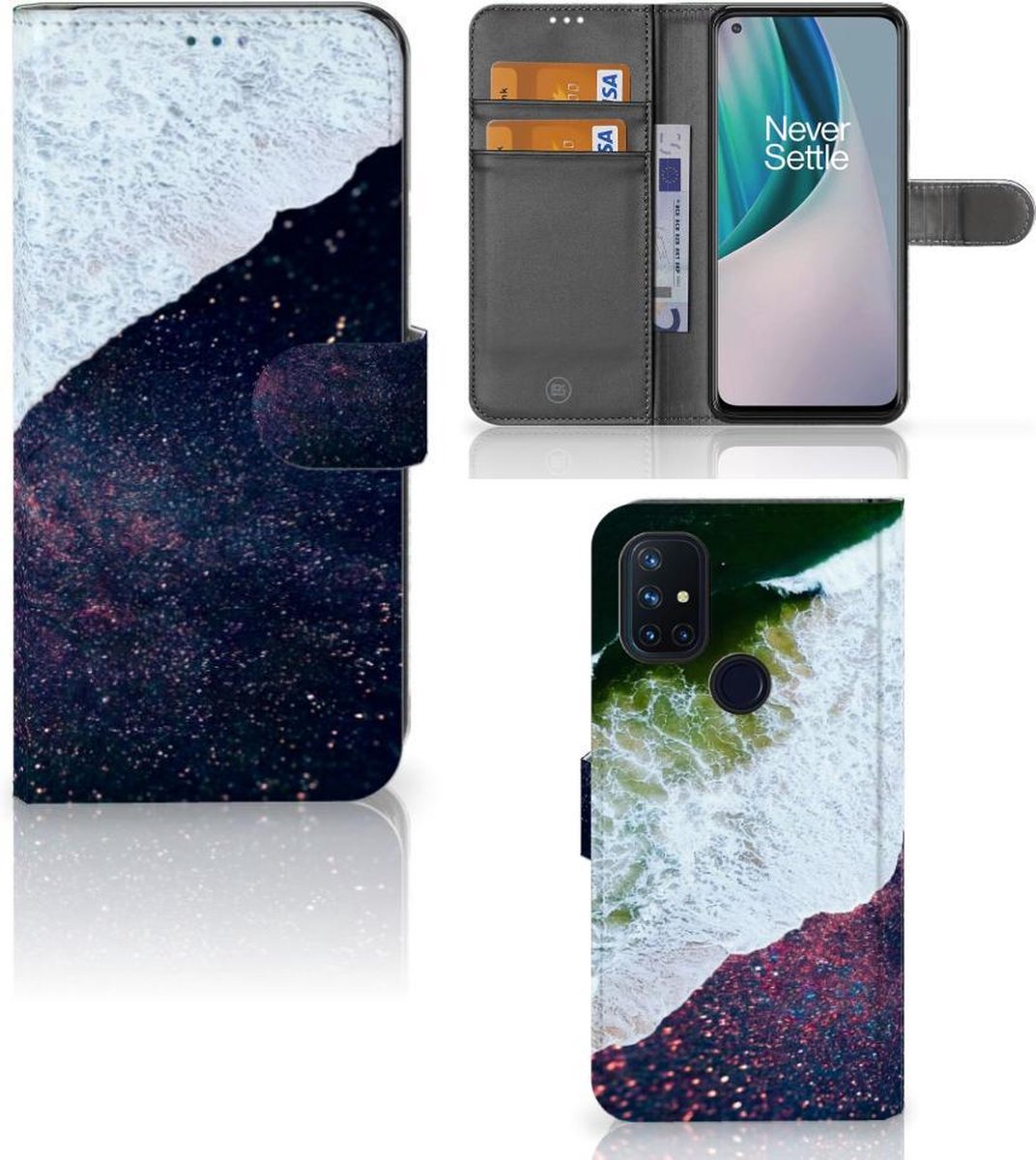 OnePlus Nord N10 Book Case Sea in Space