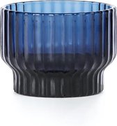 XLBoom Volta Theelicht - in Glas - Blauw - 9 × 9 × 7 cm