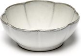 Serax Sergio Herman Inku bowl / diep bord geribbeld D13cm H5cm wit