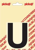 Pickup plakletter Helvetica 80 mm - zwart U