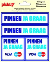 Pickup Pictogram 15x15 cm 4 op 1 - Pinnen Ja Graag Visa Maestro