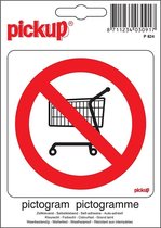 Pickup Pictogram 10x10 cm - Verboden voor winkelwagens