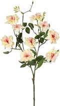 Viv! Home Luxuries Wilde roos - zijden bloem - groen roze - 69cm - topkwaliteit