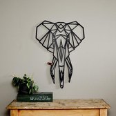 Fabryk Design FBRK. Wanddecoratie Olifant - L: 93 x 67 cm - Black