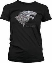Game of Thrones - Chrome Stark Sigil Vrouwen T-shirt - Zwart - XL